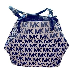 EUC MICHAEL Michael Black and Brown Monogram Shoulder Bag